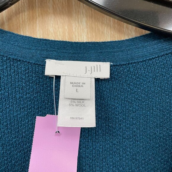 J. Jill Teal Blue Sweater Size Large - Picture 2 of 5